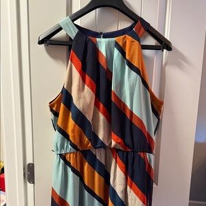 Apt. 9 Navy and Orange Halter Dress